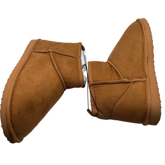 Stitch Fix MIA Bearpaw Shorty Brown SZ 9 Suede Ankles Boots Bootie Shearling - Picture 6 of 6